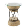 Accent Table With Glass Top