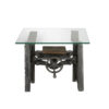 A-End Iron Side Table With Glass