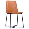 Shelbie – Leather Chair(Orange)