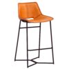Norm – Leather Bar Chair (Orange)
