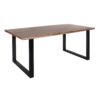 ACACIA WOOD LIVE EDGE DINING TABLE WITH IRON BASE