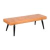 Leather Wooden Bench